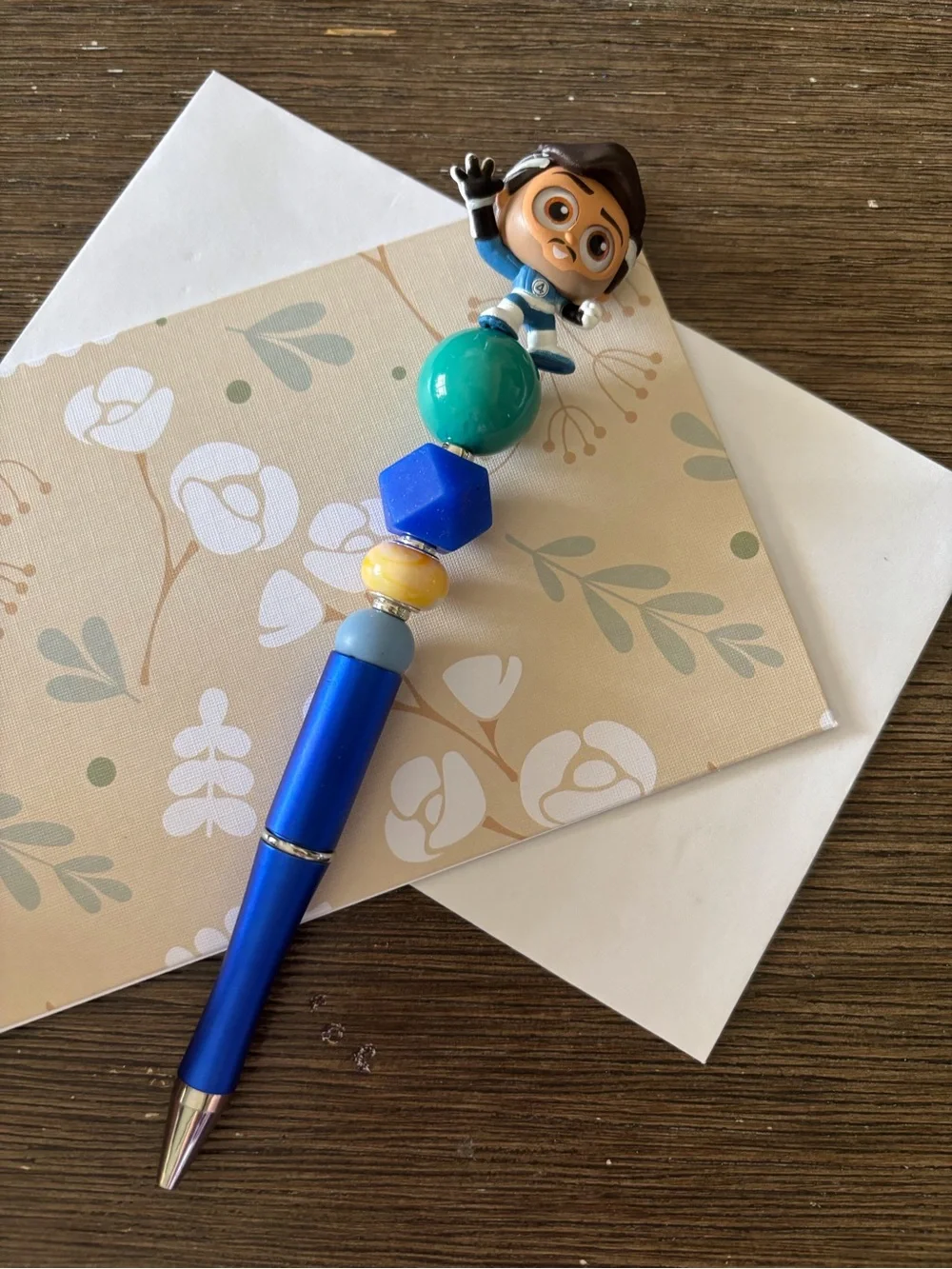 Marvel Doorables: Fantastic 4: Mr. Fantastic handmade beaded pen